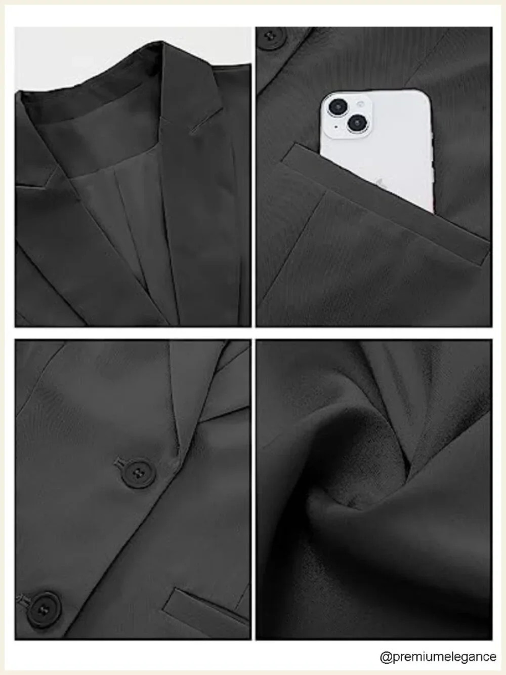 Women's Casual Blazer Jacket Lightweight Work Office Lapel Pockets